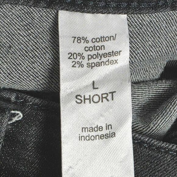 Maurices Distressed Gray Skinny Jeans L Short Raw Hem - Picture 7 of 8